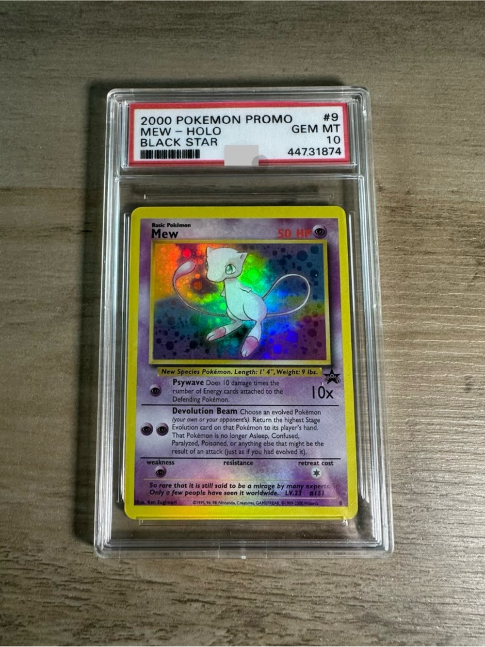 Mew Holo 2000 Pokémon Promo Novelty Card #9 Black Star